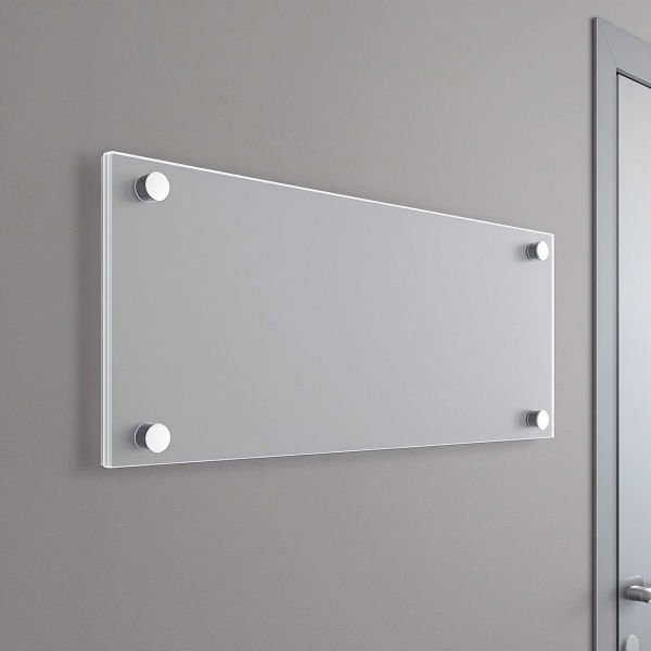 Firmaya Özel Şeffaf Pleksi Ofis Tabelası - Kaplamalı 60X90 - 3 mm - YOK