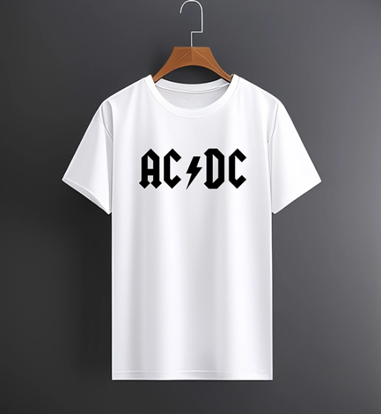 AC-DC Baskılı Tişört