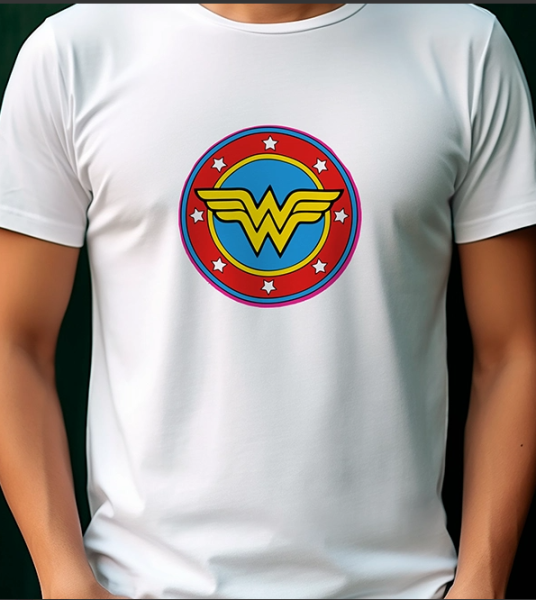 DC Comics Wonder Woman Logo Baskılı Tişört