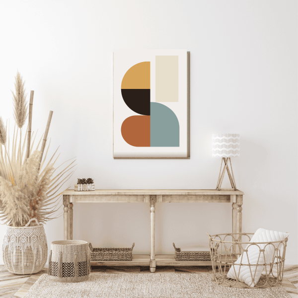 Minimalist Geometrik Soyut Kanvas Tablo