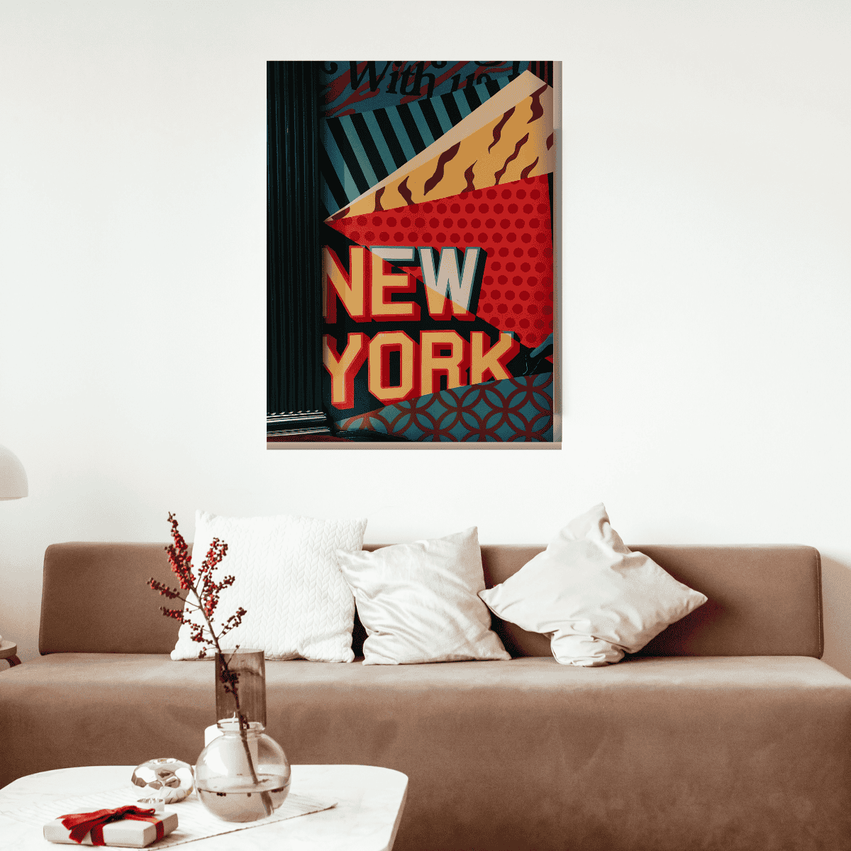 New York Şehir Temalı Pop Art Kanvas Tablo