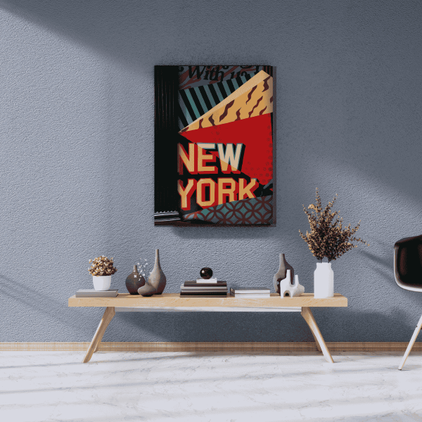 New York Şehir Temalı Pop Art Kanvas Tablo