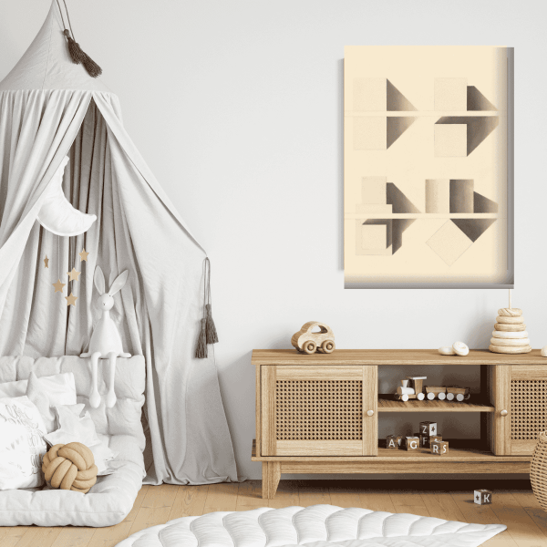 Minimalist Geometrik Çizim Kanvas Tablo
