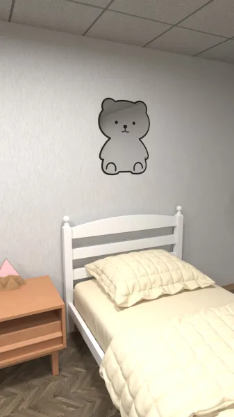 Aynalı Gümüş Pleksi Ayıcık