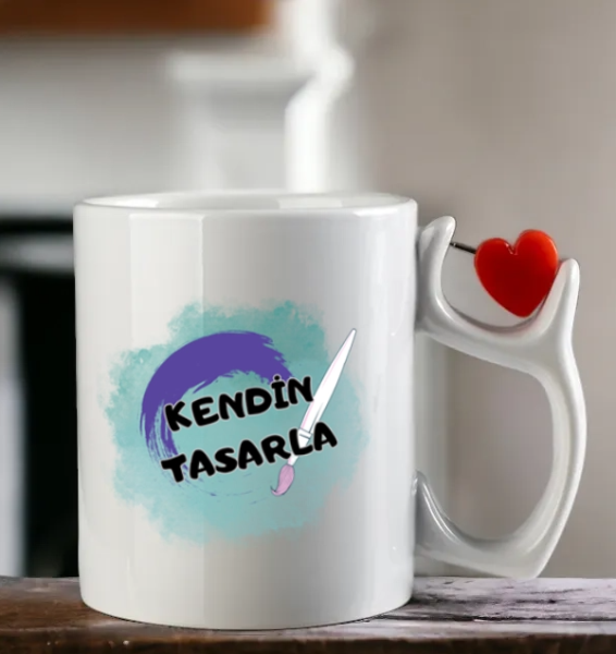 Dönen Kalp Figürlü Kupa Bardak