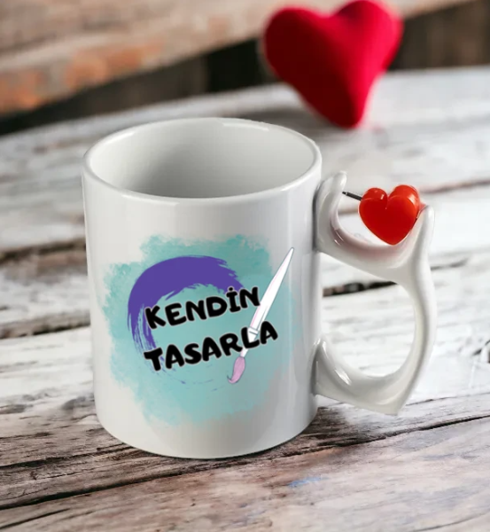Dönen Kalp Figürlü Kupa Bardak