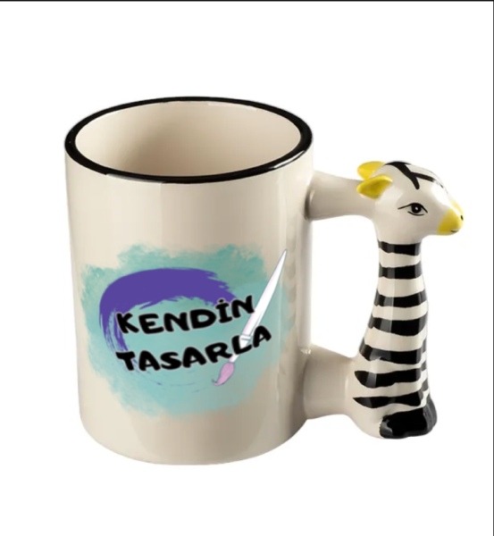 Zebra Figürlü Kupa Bardak