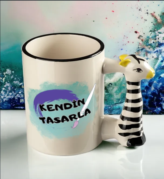 Zebra Figürlü Kupa Bardak
