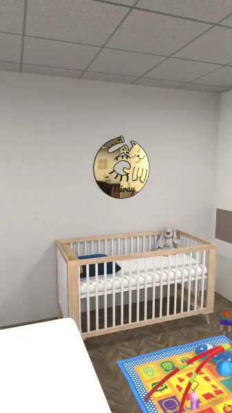 Aynalı Gold Pleksi Sevimli Kedi Duvar Dekoru