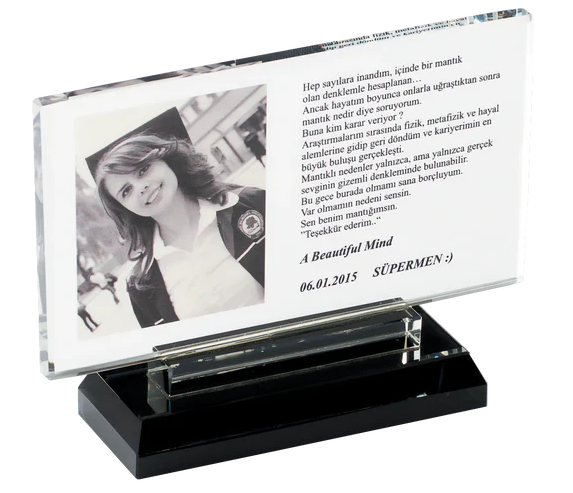 Özel Tasarım Kristal Plaket