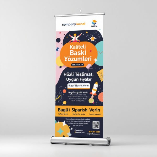 Roll Up Banner Baskı 100 x 200 cm - Sadece Poster  - YOK