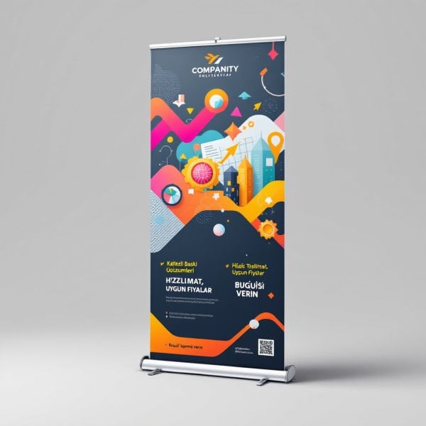 Roll Up Banner Baskı 100 x 200 cm - Sadece Poster  - YOK